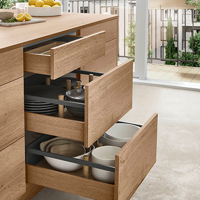 Quadratisches Stimmungs-Küchenbild