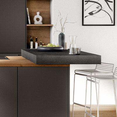 Quadratisches Stimmungs-Küchenbild