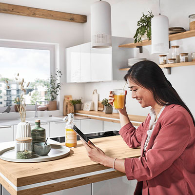 Quadratisches Stimmungs-Küchenbild